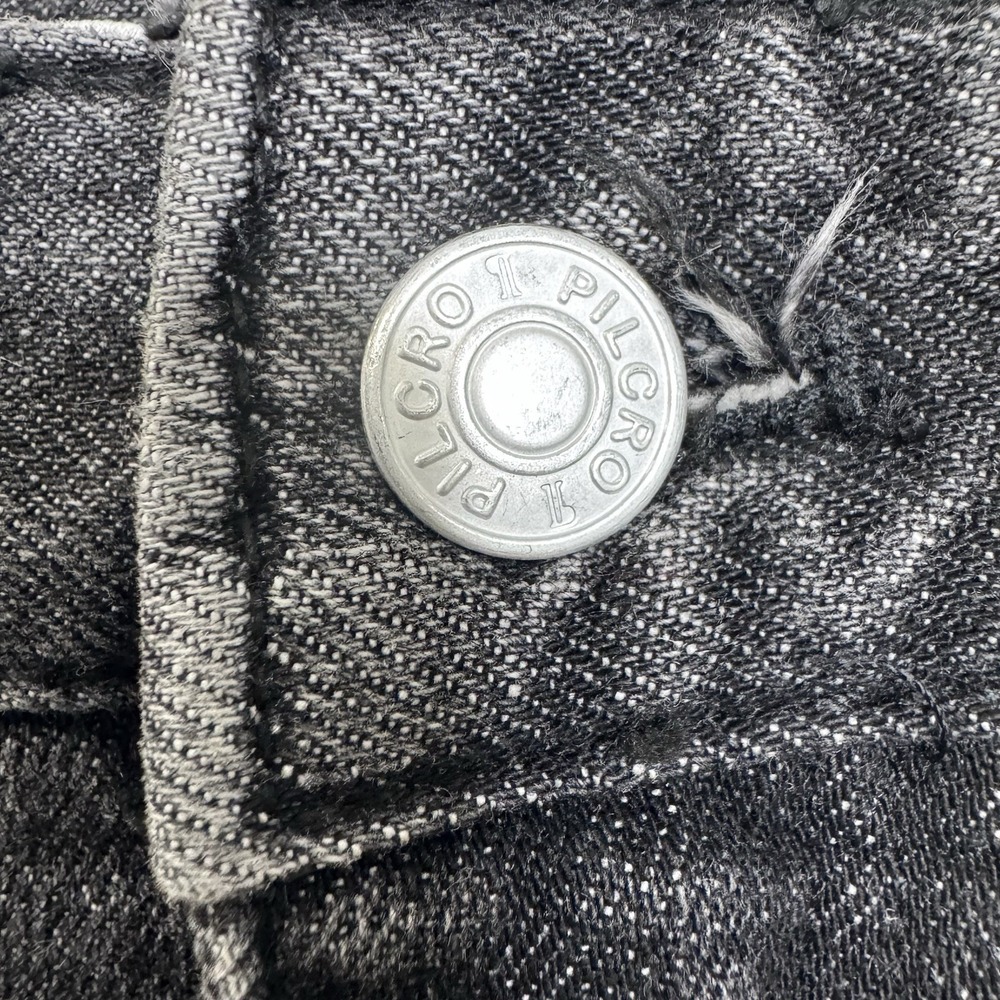Anthropologie Pilcro High Rise Slim Jeans Womens 25 Black Studded Denim - Picture 3 of 12